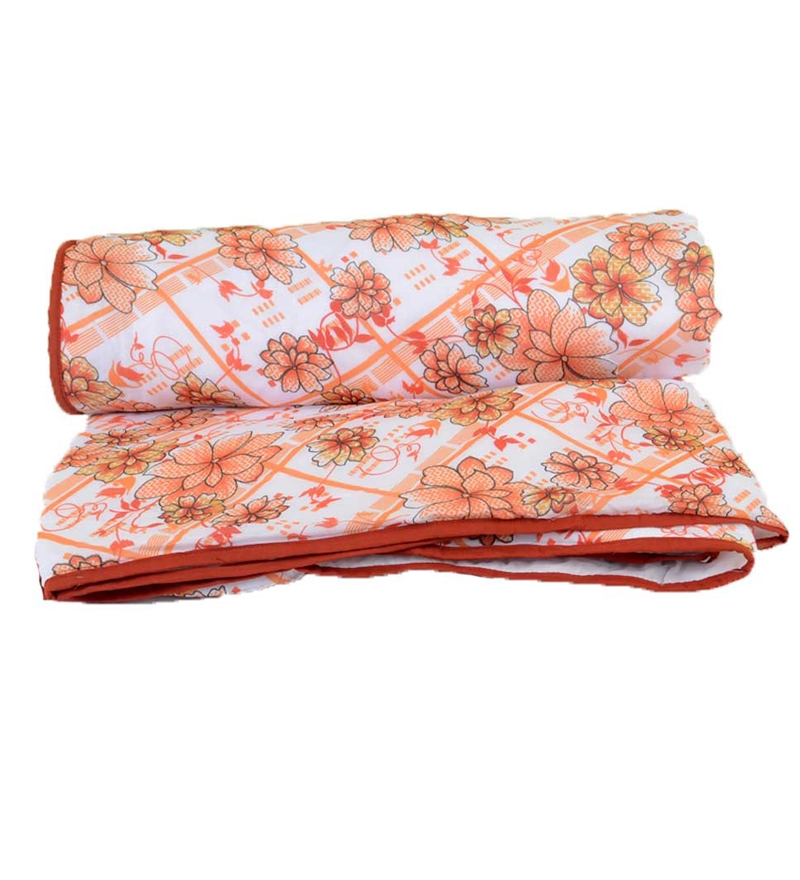 Bombay Dyeing Blooms Orange Dohar by Bombay Dyeing Online Blankets