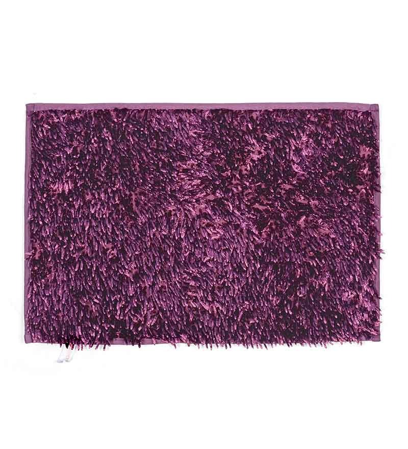 Cortina Purple Furry Bath Mat by Cortina Online Bath Mats