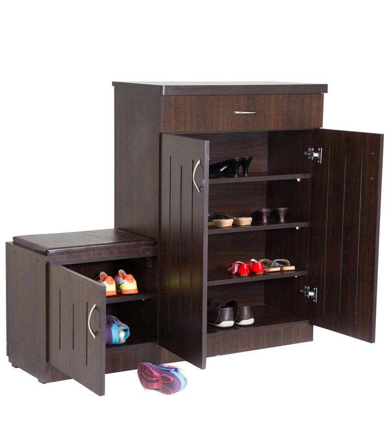 Buy Essex Shoe Rack in Brown Colour by Looking Good Furniture Online