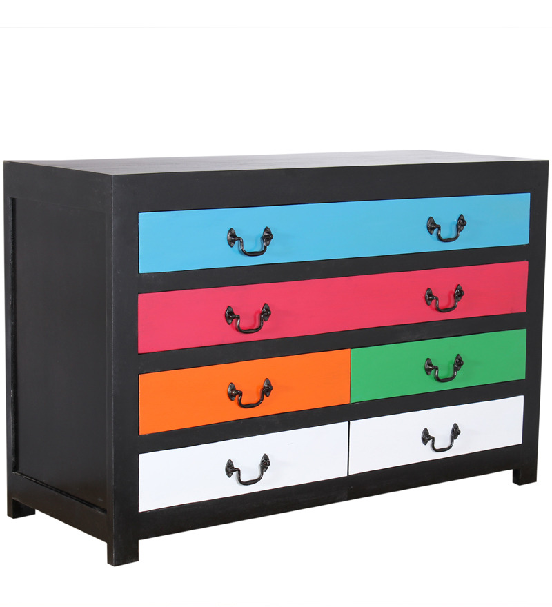 Mint Stylishly Colourful Chest of Drawers by Woodsworth by Mudra Online