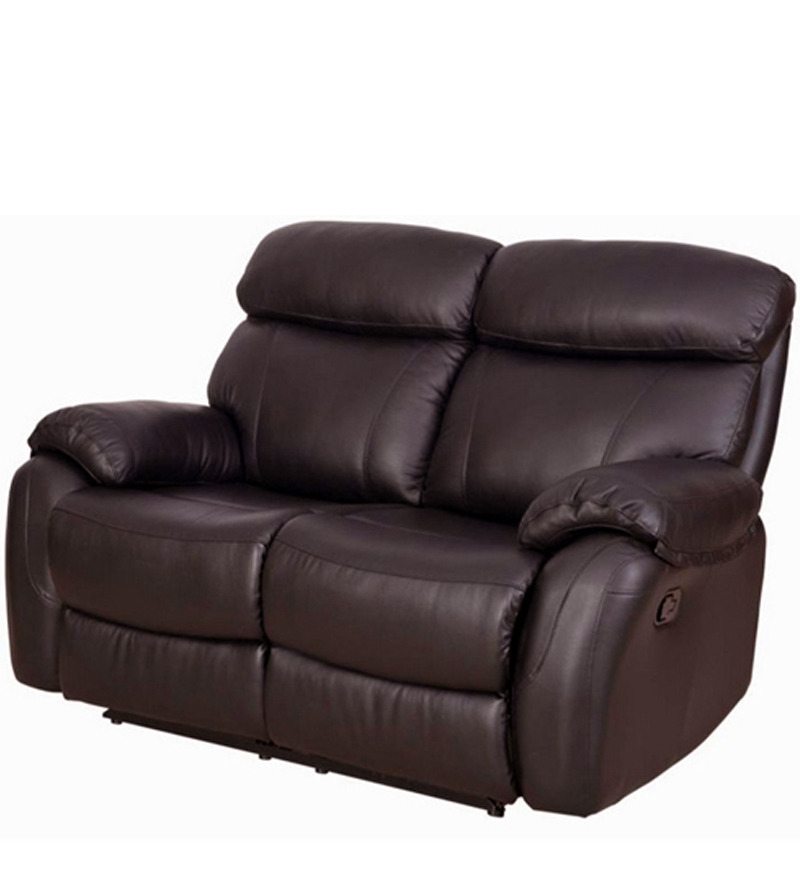 Two Seater Pure Leather Recliner Sofa in Brown Colour by Star India by
