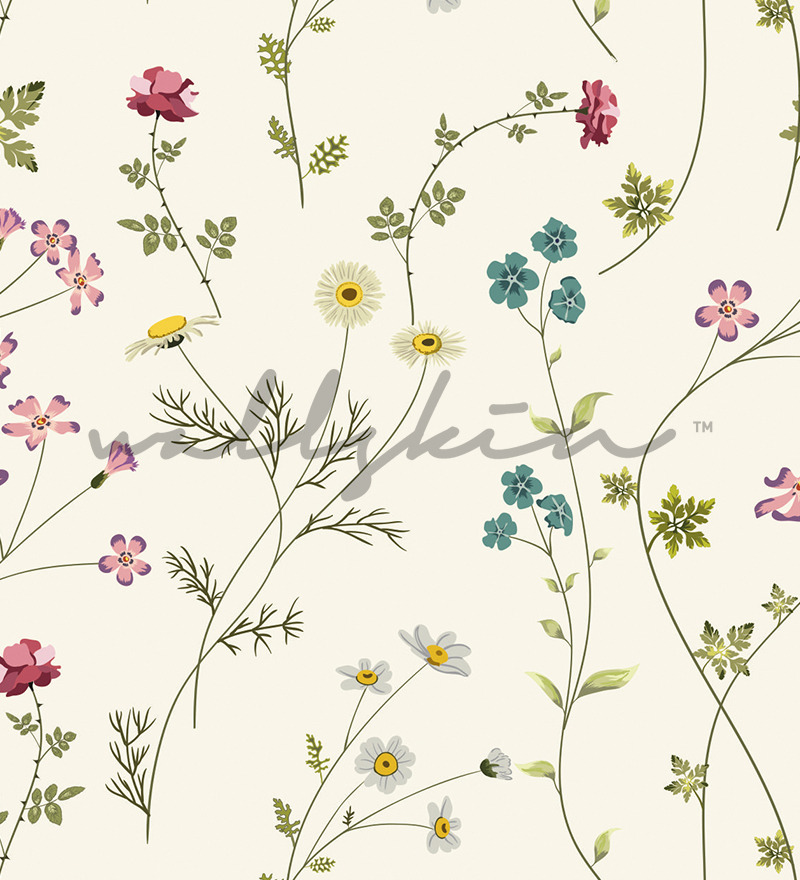 Wallskin Delicate Flower Stems Wallpaper by Wallskin Online - Nature and Florals - Furnishings