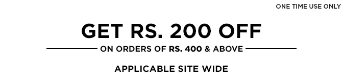 200 Off on order value above 400