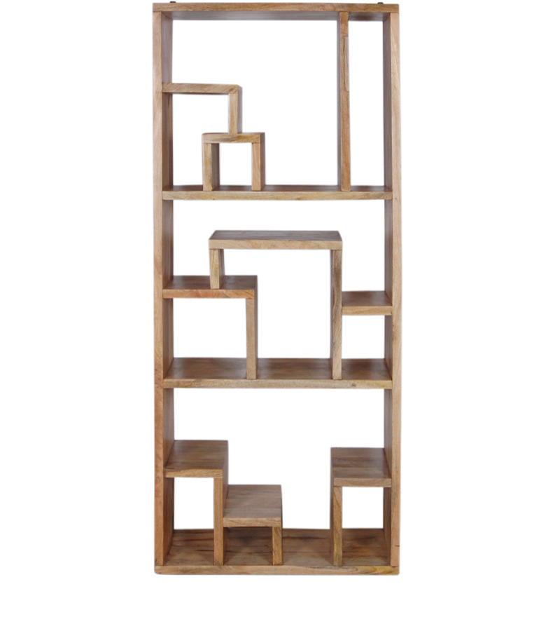 Fortaleza Solid Wood Display Unit in Natural Mango Wood Finish by ...